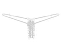 Sohimary 461 Femme 1 Mini String Dentelle Ouvert XS S M 34 36 38 40 Blanc