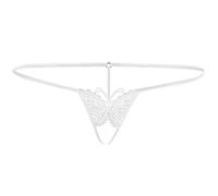 Sohimary 482 Femme 1 Mini String Ouvert Papillon XS S M 34 36 38 40 Blanc