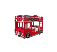 SOHO - Lits Superposés 90x200cm Style Bus Londres avec Leds -