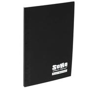 Soho Urban Artist Tape Bound Lay Flat Sketch Book, Black Cover, 4x6 30 Sheets, Smooth Mixed Media Sketchbook, 71lb. (106 gsm) Paper Travel Art Journal, Customizable Soft Cover