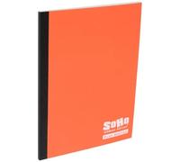 Soho Urban Artist Tape Bound Lay Flat Sketch Book, Salmon Cover, 6x8 30 Sheets, Smooth Mixed Media Sketchbook, 71lb. (106 gsm) Paper Travel Art Journal, Customizable Soft Cover