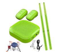 Sohodoo Batterie virtuelle avec Air Sticks | Batterie électronique portable for une pratique silencieuse en appartement ou en résidence.(Green)