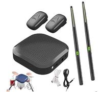 Sohodoo Batterie virtuelle avec Air Sticks | Batterie électronique portable for une pratique silencieuse en appartement ou en résidence.(Black)