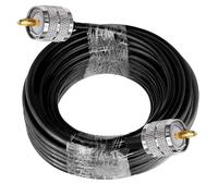 Sohodoo Câble coaxial UHF PL259, câble coaxial CB RG58 mâle à mâle for analyseur d'antenne radio CB Ham Shack, charge factice SWR, etc.(500cm)