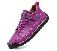 Sohodoo Chaussures Confortables orthopédiques Faites à la Main for Femmes, Bottes légères antidérapantes et Confortables, Chaussures à Enfiler Respirantes, Baskets antidérapantes(Purple,40)