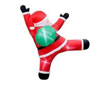 Sohodoo Décoration Gonflable de Noël extérieure de 2,13 m de Haut, Père Noël grimpant et Suspendu, avec lumières LED à économie d'énergie(B(7ft))