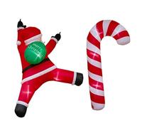 Sohodoo Décoration Gonflable de Noël extérieure de 2,13 m de Haut, Père Noël grimpant et Suspendu, avec lumières LED à économie d'énergie(D(7ft))