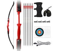 Sohodoo Ensemble d'arc Classique et de flèches démontables | 30 lb/40 LB for Adultes, idéal for Les Voyages, l'entraînement et la Chasse(Orange,40 lbs)