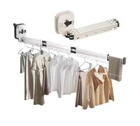 Sohodoo Étendoir Pliant Portable avec Ventouse Forte, Cintre rétractable for Linge d'appartement(White,Three Paragraphs)