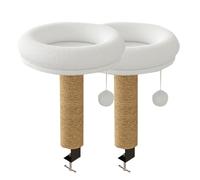 Sohodoo Hamac de lit de Bureau for Chat réglable en Hauteur Rotatif à 360 °, Support de Bureau for perchoir for Chaton, Table nid for Chaton à Installation Facile(30-40cm(2pcs))