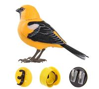 Sohodoo Jouet électrique for Oiseau, Chant et gazouillis réalistes, Fonctionne à Piles, lumière et Commande vocale for la décoration de la Maison(A)