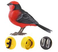 Sohodoo Jouet électrique for Oiseau, Chant et gazouillis réalistes, Fonctionne à Piles, lumière et Commande vocale for la décoration de la Maison(E)