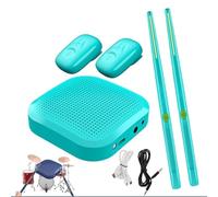 Sohodoo Kit de batterie à air for une pratique silencieuse | Batterie électronique virtuelle avec baguettes sans fil à détection de mouvement(Blue)