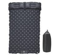 Sohodoo Matelas de Couchage Double de Camping, Matelas de Couchage Gonflable avec Pompe à Pied et Oreiller intégrés, Matelas de Camping ultraléger Auto-gonflant for Tente, Sac à Dos, randonnée(Gris)