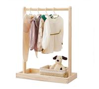 Sohodoo Porte-vêtements for tout-petits, meuble de garde-robe en bois, vêtements, cadeau d'anniversaire for enfants, présentoir en bois(S)