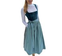 Sohodoo Robe Dirndl Oktoberfest grande taille for femme - Ensemble de costume classique avec jupe longue en velours et tablier décoratif(M)