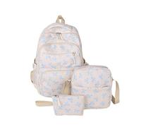 Sohodoo Sac à dos Kawaii for filles, lot de 3 pièces avec motif nœud, cartable grande capacité avec compartiment rembourré for ordinateur portable(E)