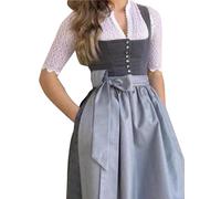 Sohodoo Tenue d'Oktoberfest en velours for femme, ensemble complet, robe, jupe traditionnelle, robe longue simple, tablier, grandes tailles(L)