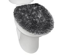 SoHome Marche Spa Housse de siège de Toilette en Chenille Ultra Douce Lavable en Machine, Tissu, Gris foncé, 18,5" x19,6