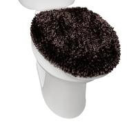 SoHome Spa Step Housse de siège de toilette en peluche lavable en machine Marron 47 x 49,8 cm
