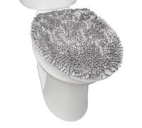 SoHome Spa Step Housse pour abattant de toilette standard ultra douce lavable en machine Gris clair 47 x 49,8 cm