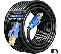 Soibke Cable Ethernet 15m, Cat 8 Cable RJ45 Haut Debit 40Gbps Blindé SFTP