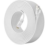 Soibke Cable Ethernet 25m, Cat 6 Haute Vitesse RJ45 Câble Réseau 25 Mètres, 1Gbit/s 250MHz Fil Internet Blanc Gigabit Cable LAN 23AWG UTP pour Routeur Modem(25 Clips)