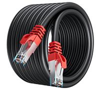 Soibke Cable Ethernet 25m, Cat 7 Cable Réseau RJ45 Blindé Haute Vitesse 10Gbits SFTP Gigabit Fil Ethernet 25m Extérieur/Intérieur Câble Internet Lan Noir -pour Routeur Switch Modem