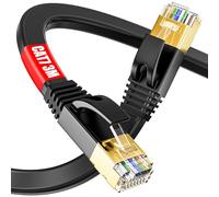 Soibke Cable Ethernet Cat7 3m, RJ45 Cable 3m Blindé Câble Réseau Haut Debit | Fiber, Plat Câble LAN Internet Gigabit Ethernet Câble Compatible avec Routeur Switch Modem PC Xbox