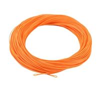 Soie de Mouche Flottante à Double cône de 2 à 8 LB, Inclinaison vers l'avant, adaptée à la Truite et au Saumon, adaptée aux Lignes de Mouche d'eau Douce et d'eau salée,Orange avec Boucle,DT2F