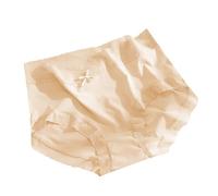 Soie glacée pour Femmes, Taille Moyenne, nœud Respirant, Sexy, sans Couture, Slip Japonais Culotte Taille Haute Femme Coton Mamie Panty Femme (Khaki, XL)