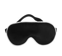 Soie Noire Masque de Sommeil Bloque la Lumière, pour Bébé | Doux Peau, Portable, Conçu Repos des Yeux, Confort au Quotidien, Format Léger