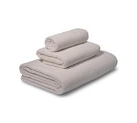 Soie Satinée Lot de 3 serviettes Eponj Tissage Boutiq Home Collection Blanc Neige Mélange