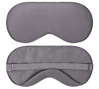 Soie végétale - Masque de sommeil - Gris foncé, 100% viscose dérivée du bambou - Masque pour les yeux léger avec sangle réglable - Masque de sommeil occultant pour femmes et hommes