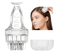 Soiftra Applicateur d'huile capillaire - Application rapide et efficace de l'huile capillaire - Peigne de massage transparent - Facile à nettoyer - Pour le traitement des cheveux - Sérum d'huile