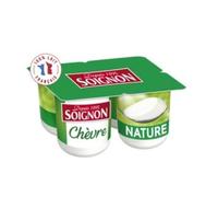 Soignons Yaourt Nature Entier au Lait de Chèvre les 4 Pots de 125 g