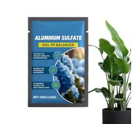 Soil Acidifier - Aluminum Sulfate Hydrangea Fertilizer | PH Adjustment To Turn Blue | Quickly Lowers Soil PH For Garden Pond Outdoor Home, 100g Dilutable Powder