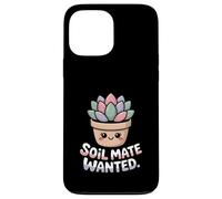 Soil Mate Wanted Pot Succulent Pot Pun Humour de Jardinage Coque pour iPhone 13 Pro Max