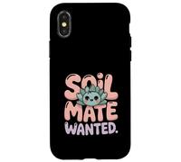 Soil Mate Wanted Pot Succulent Pot Pun Humour de Jardinage Coque pour iPhone X/XS