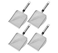 Soil Sifter Shovel, 2/2.8/3.8/5mm Mesh Compost Sifter, Stainless Steel Portable Potting Scoop for Garden Dirt, Sand, and Soil, 4x Gardening Sifting Shovel for Planting, Flower Beds, and Seedlings