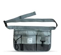 Soil & Sun Ceinture d'outils de jardin pour femme, tablier à outils, ceinture utilitaire pour femmes, enseignants, tablier de taille en toile avec poches, tabliers de jardin (gris)