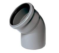 Soil Tuyau coude à 30 ° 110 mm d'arrivée d'eau - Push Fit - Gris - déchets