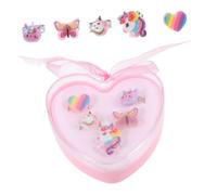 SOIMISS 1 boîte Bagues Réglables Licorne pour Filles et Garçons Anneaux Plastique Coffret Cadeau Anniversaire pour Garçon Fille Accessoires Princesse Festifs et Colorés