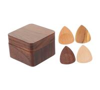 SOIMISS 1 Ensemble Boîte de Rangement Bois avec Médiators de Guitare Médiators Adaptés Aux Guitaristes Débutants pour Acoustique et Électrique Protection des Doigts et Stockage Pratique