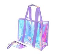 SOIMISS 1 Ensemble Sac de Plage Étanche PVC avec Pochette Grand Sac de Voyage Pratique pour Femmes Capacité pour Plage Activités
