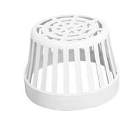 SOIMISS 1 pièce Couvercle de Drainage PVC avec Filtre à Débris pour Toit et Sol Accessoire de Drain Extérieur Pratique et Facile à Installer