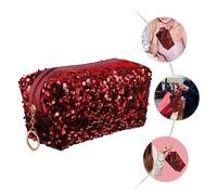 SOIMISS 1 Trousse De Maquillage Transparente Trousse De Toilette Pochette Scintillante Trousse De Maquillage À Paillettes Trousse De Toilette Plate Marron Bleu Trousse De