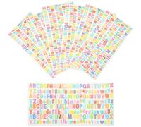 SOIMISS 10 feuilles Lot de Autocollantes Alphabet Pouce Stickers Adhésifs DIY pour Scrapbooking Décoration Étanche pour Carnet Boîte Aux Lettres et Projets
