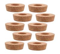 SOIMISS 10 Pièces Cork Lids for Glass Planter with Center Hole Airtight Wood Jar Stoppers for Hydroponic Plant Vases Root Growth and Versatile Fit