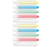 SOIMISS 10 pièces Craies Colorées Solubles Poussière avec Porte-craie Confortable pour Écriture et Dessin sur Tableau Trottoir et Usage Scolaire Couleur Aléatoire Couleur Aléatoire